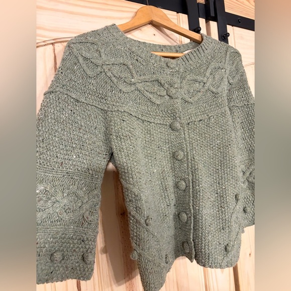 Anthropologie Far Away From Close Wool Cottagecore Feminine Cardigan Sweater XS - Picture 5 of 8